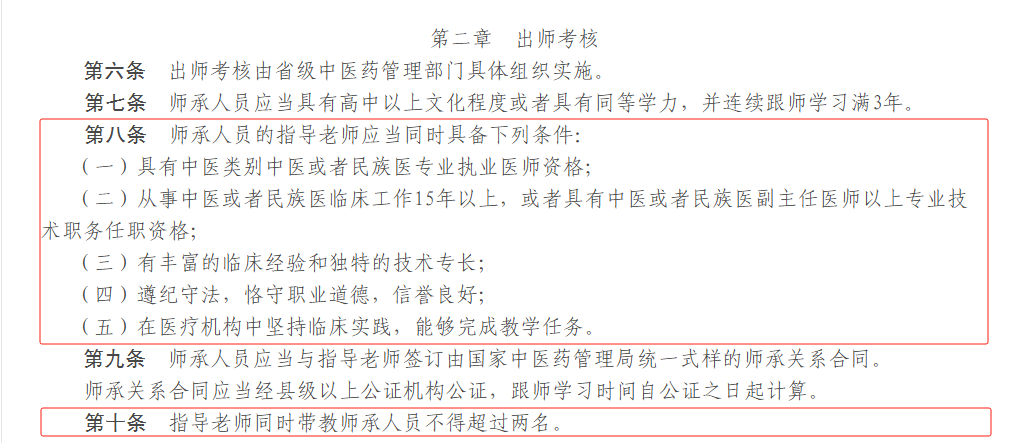 中医师承